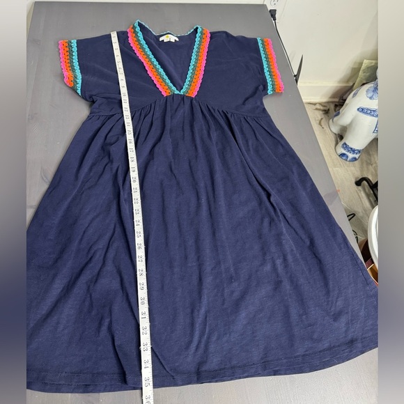 Boden Blue Women’s Crochet Trim Jersey Sumner Dress - Picture 7 of 9